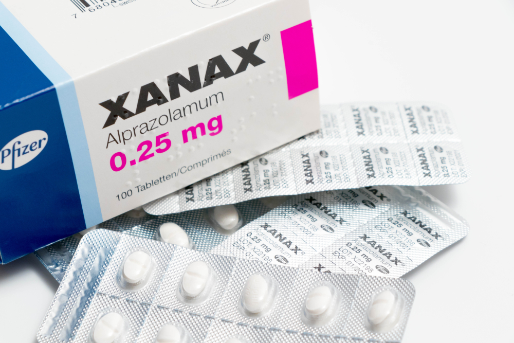 Xanax pills in package