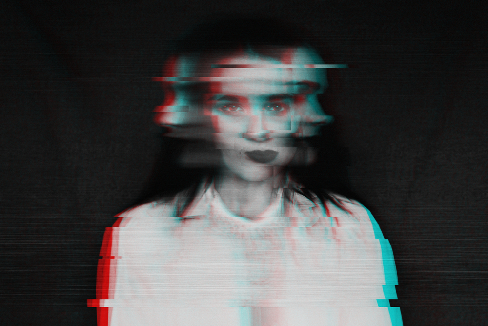 abstract image woman with schizophrenia