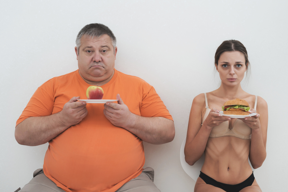 man and woman with bulimia and anorexia