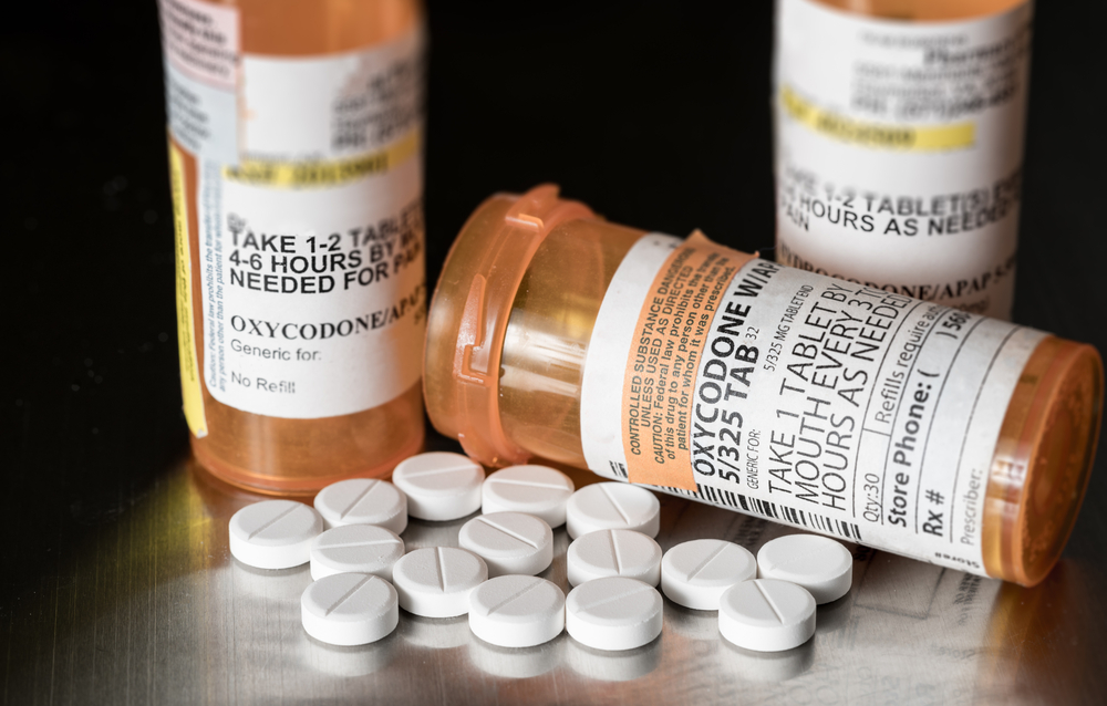 prescription oxycodone pills and bottle