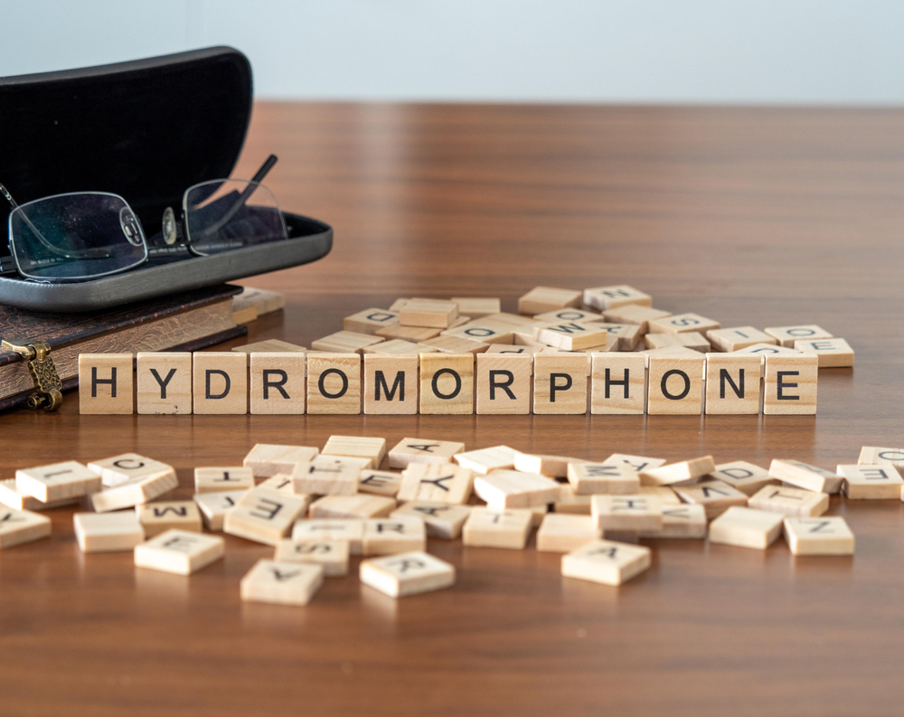 Hydromorphone letters on table